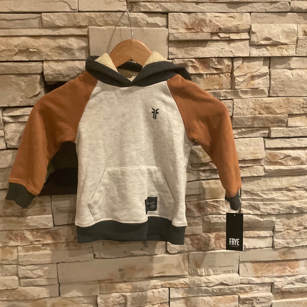 Frye  Kids Boys   2-Piece  Hoodie and Pants Set, Grey /Brown, Size 3T